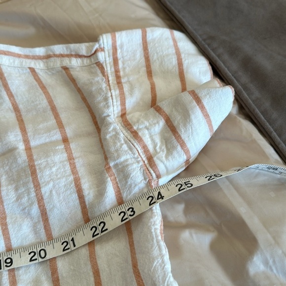 Madewell linen Viscose blend shirt stripe XS oversized - Picture 8 of 11